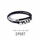 Шкіряний браслет Morza Kraken Sport (Спорт) зі вставками зі срібла K0103-L11-sport от ювелирного магазина Оникс