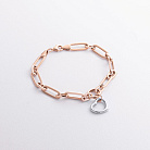 Браслет "Сердечко" у червоному золоті б05849 от ювелирного магазина Оникс