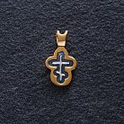 Серебряный крестик православный с позолотой 131768 от ювелирного магазина Оникс - 10