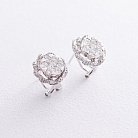 Золоті сережки "Квіточки" з діамантами с593b от ювелирного магазина Оникс