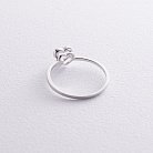 Кольцо "Сердечко" с бриллиантами (белое золото) кб0508z от ювелирного магазина Оникс - 4