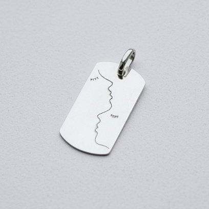 Срібний жетон "Закохані" 133349-м №3