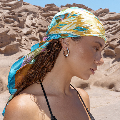 Серьги - кольца "Wendy" в серебре 7335 №4