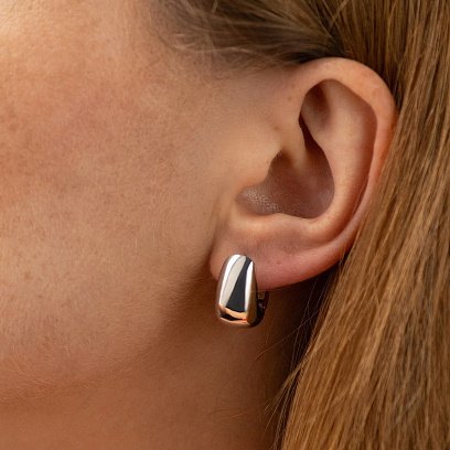 Серьги "Грация" в белом золоте с08954 №3