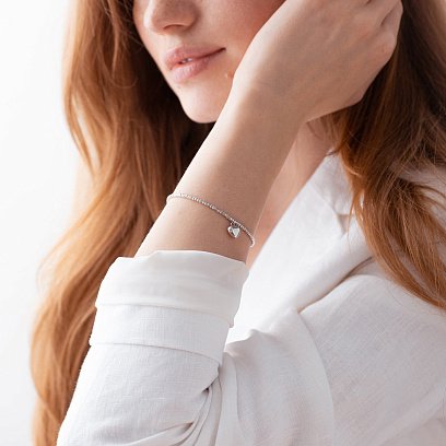 Золотой браслет "Сердечко" б03107 №4