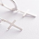 Срібні сережки "Хрестики" 122848 от ювелирного магазина Оникс - 2