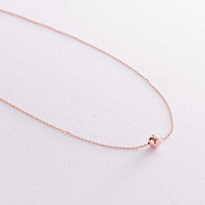 Колье "Шар" в красном золоте (0.5 см) кол01760 №3