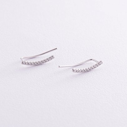 Золоті сережки - клаймбери з діамантами 333321121