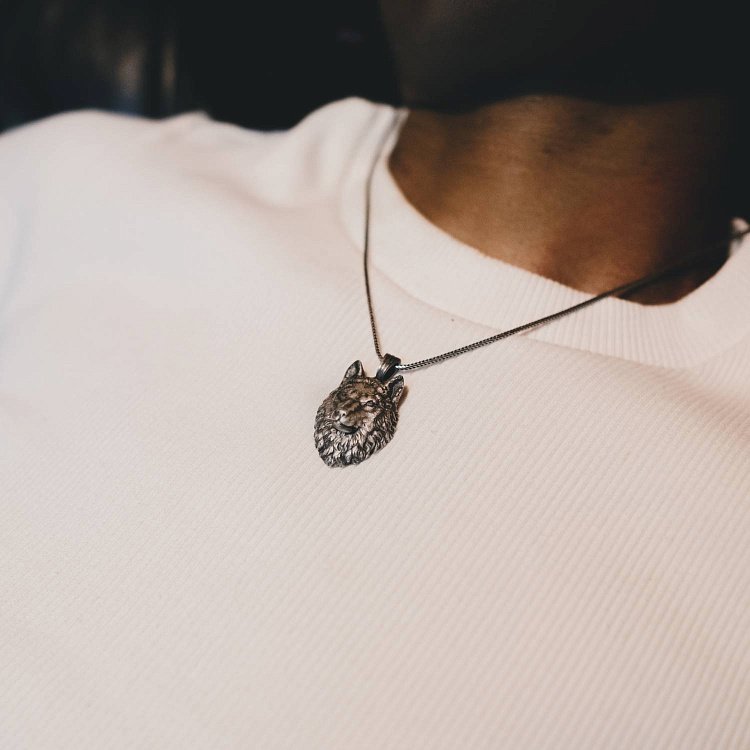 Срібний кулон "Дикий вовк" 133195 від ювелірного магазину Онікс - 1