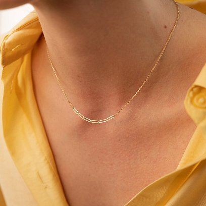 Кольє - ланцюжок у жовтому золоті кол02382 №8