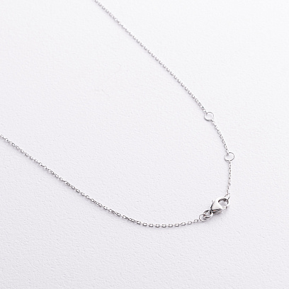 Золотое колье "Сердечко" с топазом и бриллиантами колб0190ca №3