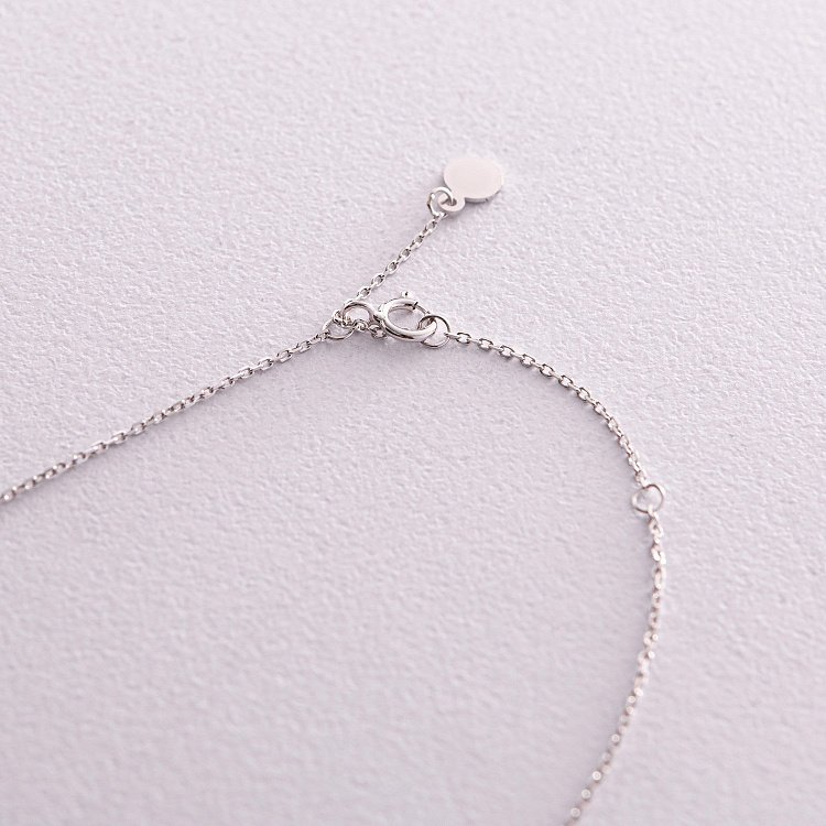 Срібне кольє з різнокольоровою позолотою (фіаніт) 181229 від ювелірного магазину Онікс - 2