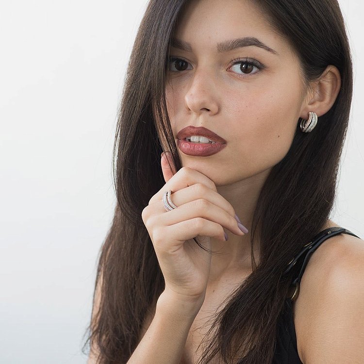 Золоті сережки з діамантами кит0590 від ювелірного магазину Онікс - 5