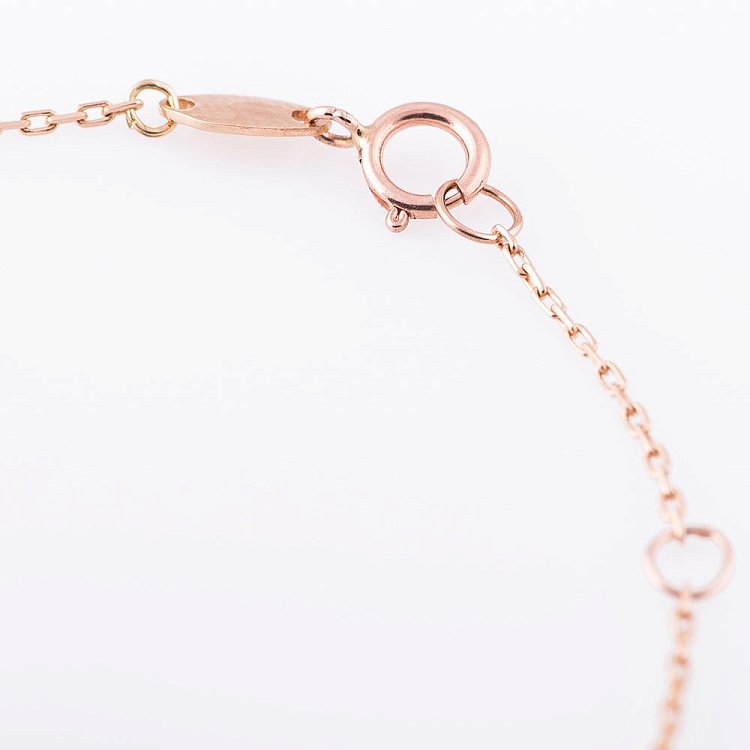 Золотой браслет с цветочками б02740 от ювелирного магазина Оникс - 2