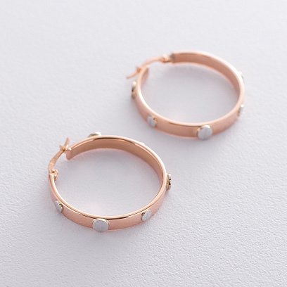 Золоті сережки - кільця с06416 №4