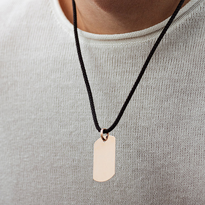 Ювелирный шнурок с золотой застежкой кол02520 №4