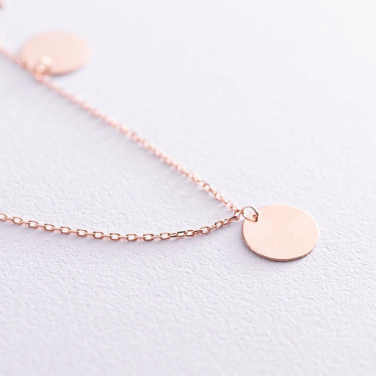 Кольє "Монетки" в червоному золоті (5 шт) кол01708 від ювелірного магазину Онікс - 6