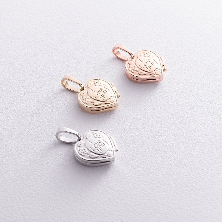 Підвіска для фото "Сердечко" у червоному золоті п00934 від ювелірного магазину Онікс - 5