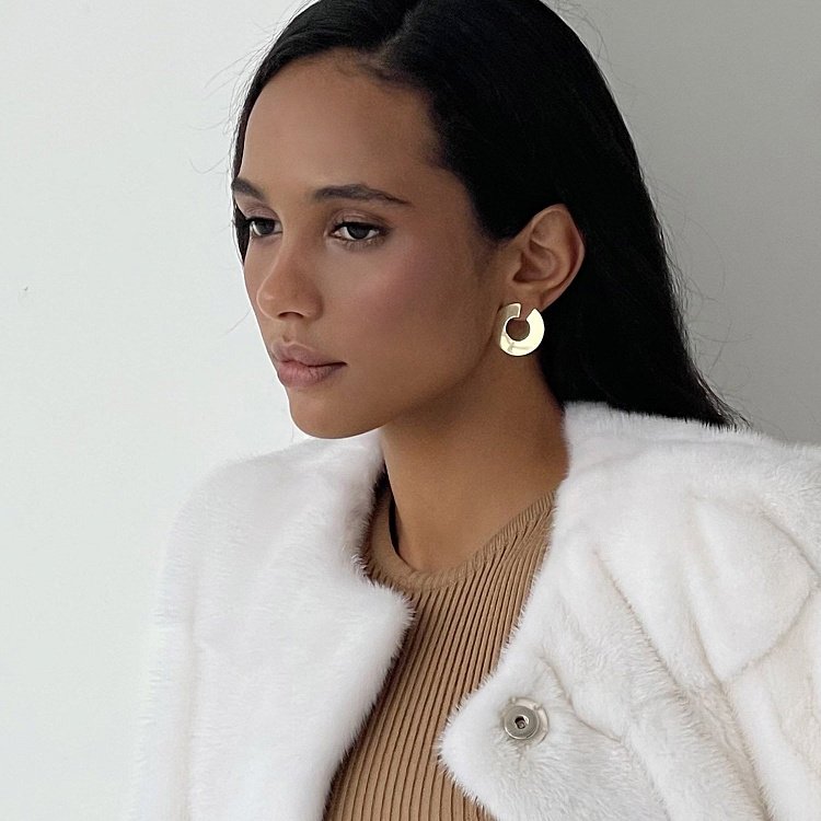 Золоті сережки-пусети Запаморочення (блискучі) с06490 від ювелірного магазину Онікс - 4