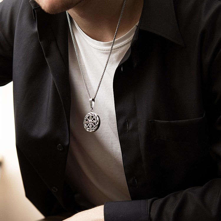 Серебряный кулон "Оберег Коловрат со Звездой Руси" 169 от ювелирного магазина Оникс - 3