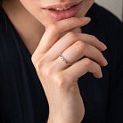 Золотое кольцо "Сердечки" к06847 от ювелирного магазина Оникс - 5
