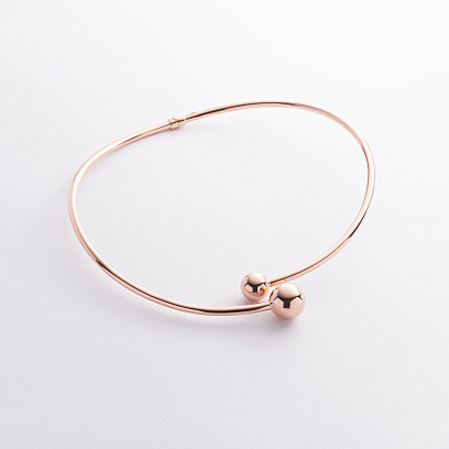 Кольє - чокер "Кульки" (червоне золото) кол02618 №2