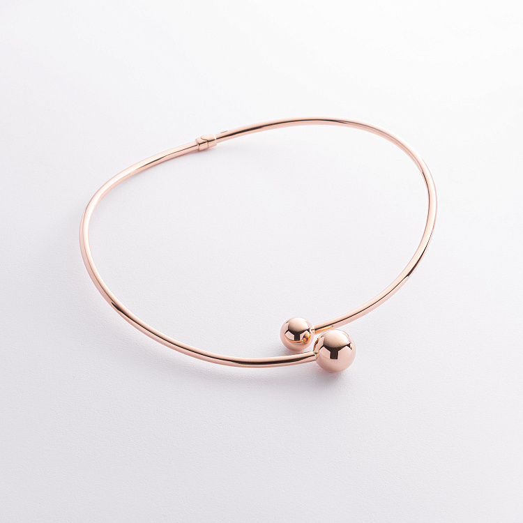 Кольє - чокер "Кульки" (червоне золото) кол02618 від ювелірного магазину Онікс - 1