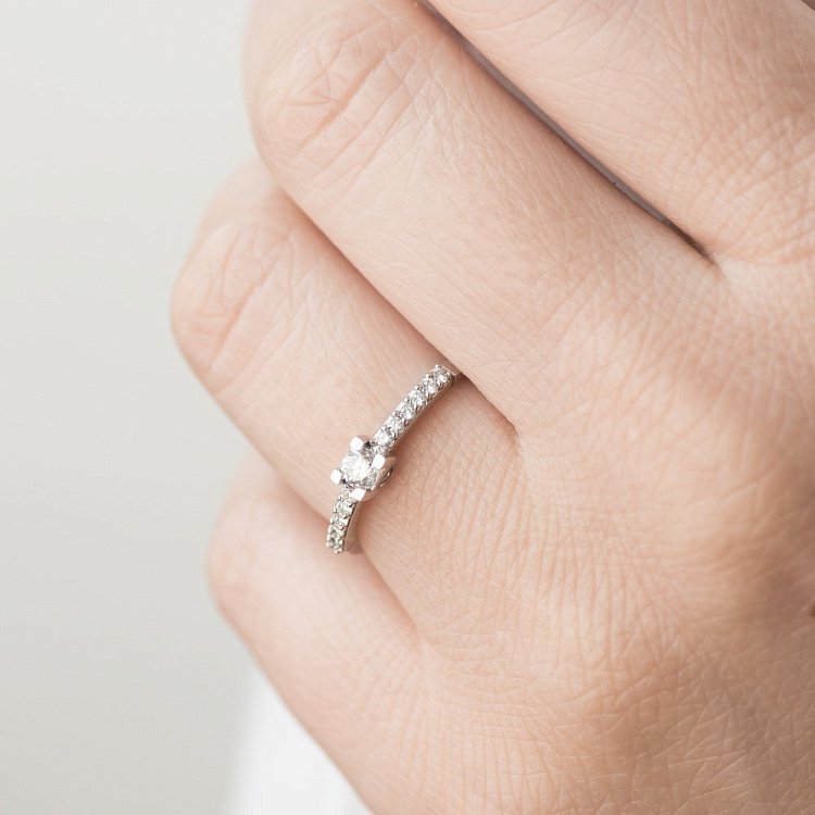 Заручальна каблучка із золота (діаманти) JR99580 від ювелірного магазину Онікс - 5