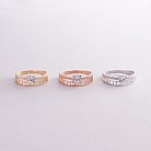 Золотое помолвочное кольцо  "Я люблю тебя" с фианитами к07142 от ювелирного магазина Оникс - 2