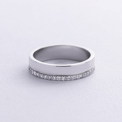 Обручальное золотое кольцо с дорожкой бриллиантов 236611121 №3