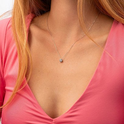 Золоте кольє з фіанітом ﻿ кол01622 №3