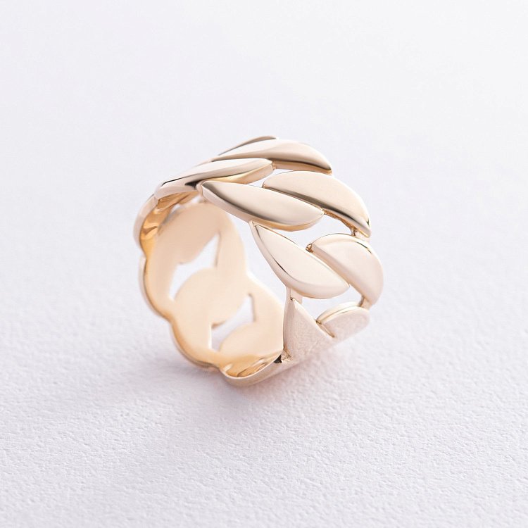 Широкое кольцо "Элизабет" в желтом золоте к07357 от ювелирного магазина Оникс - 7