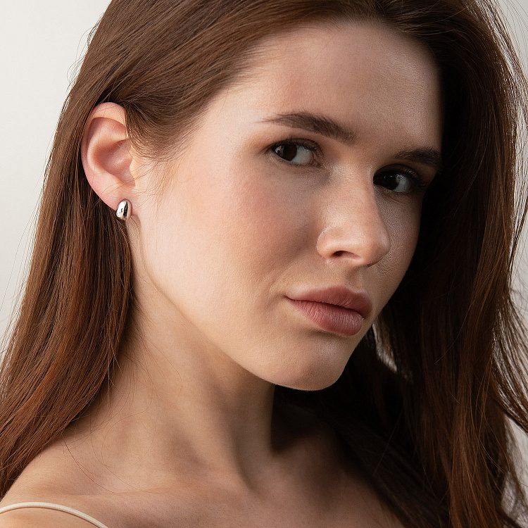 Сережки - пусети "Polly" у сріблі 7275 від ювелірного магазину Онікс - 5