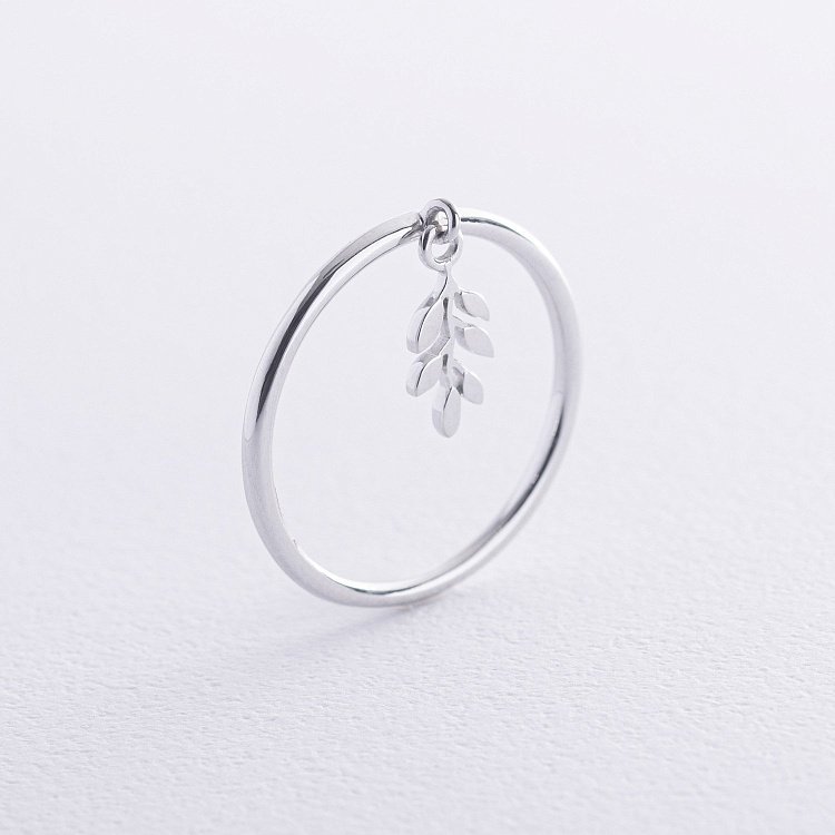 Кольцо "Веточка" (белое золото) к07967 от ювелирного магазина Оникс