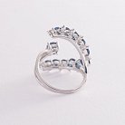 Золотое кольцо с синими сапфирами и бриллиантами кб0052ca от ювелирного магазина Оникс - 2
