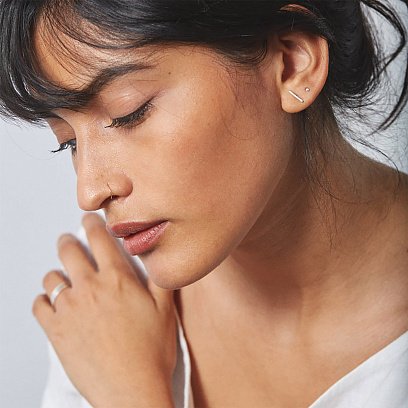 Золоті сережки-пусети "Мінімум" с06752 №3