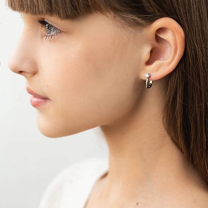 Дитячі срібні сережки з фіанітами 5950 №6