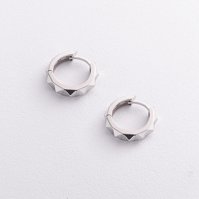 Срібні сережки - кільця 123503 №2