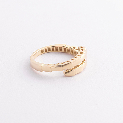 Каблучка "Змія" у жовтому золоті к08308 №2