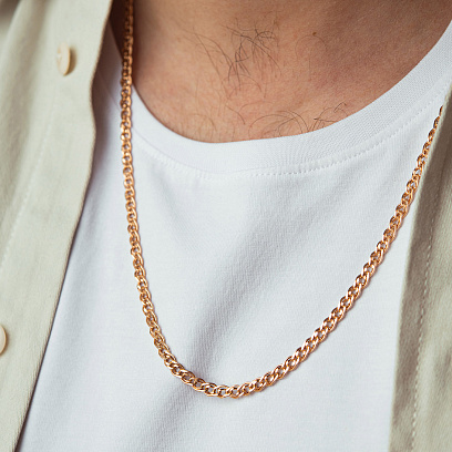 Золотая цепочка - Двойной ромб (4 мм) ц00052-4 №2