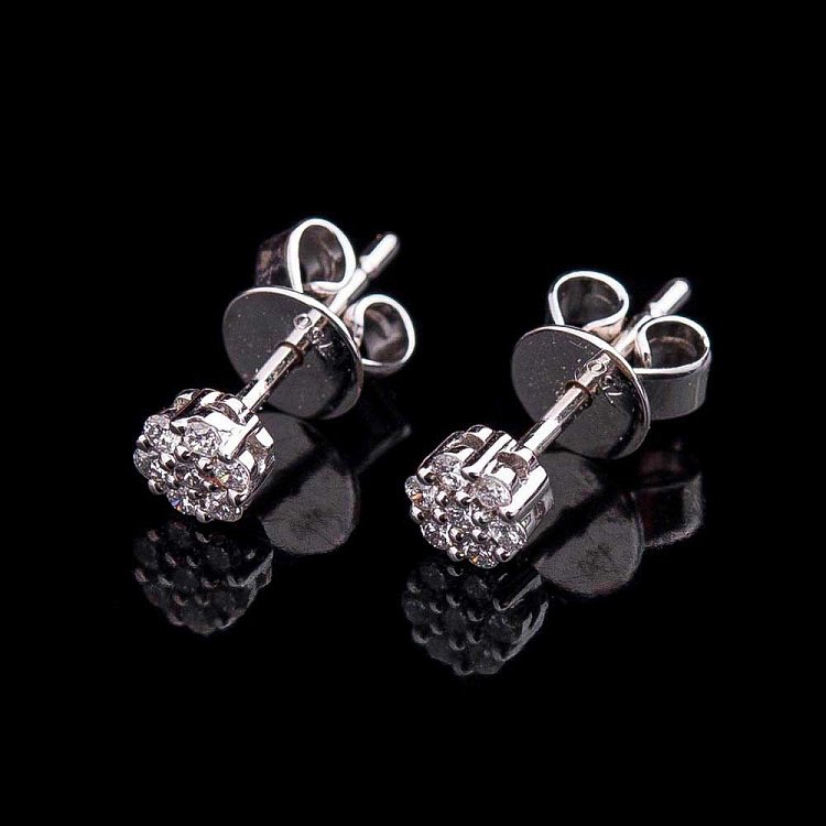 Золоті сережки-пусети з діамантами с136 від ювелірного магазину Онікс - 1