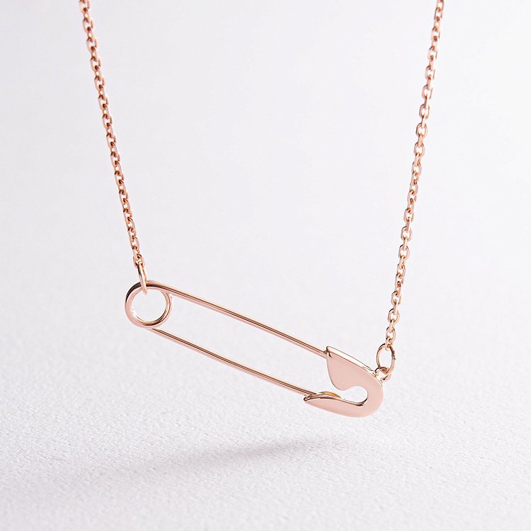 Кольє "Шпилька" у червоному золоті кол02304 від ювелірного магазину Онікс