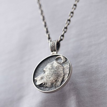 Серебряный кулон "Медведь. Лапа медведя" 1200 №4