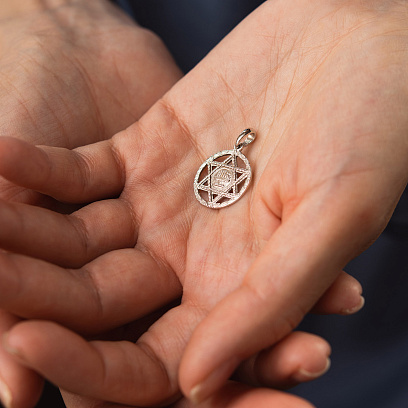 Золота підвіска "Зірка Давида" п03888 №2