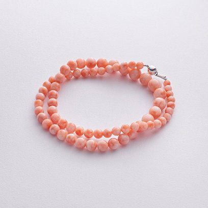 Бусы из коралла (золотая застежка) бус014к №5