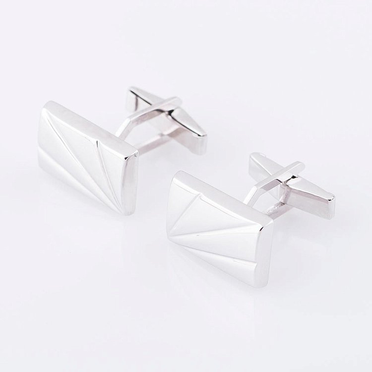 Мужские запонки с белого золота зап00055 от ювелирного магазина Оникс - 2