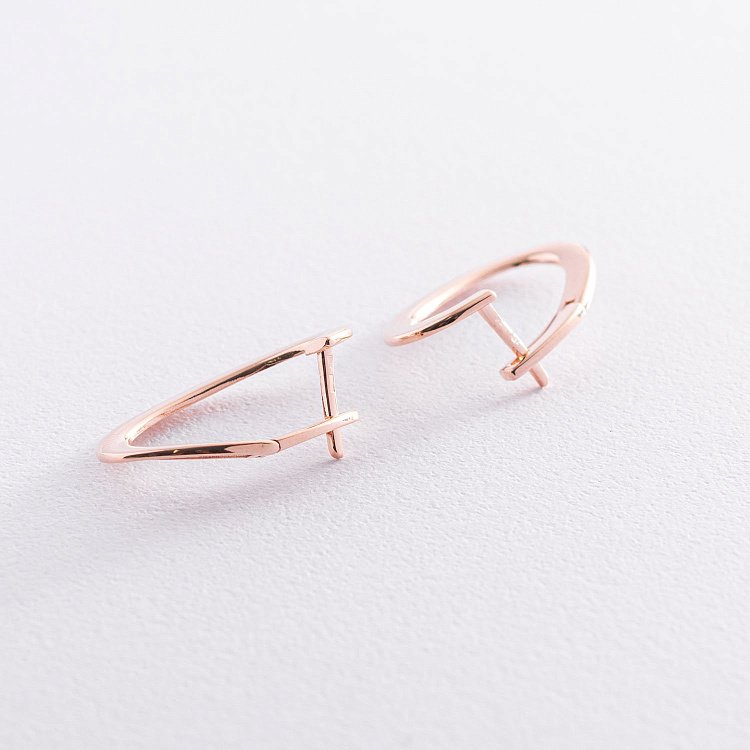 Золоті сережки "Фрея" (овальні) с07401 від ювелірного магазину Онікс - 5