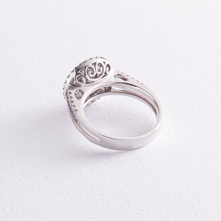 Каблучка в білому золоті з діамантами ккит611 від ювелірного магазину Онікс - 4