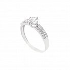 Серебряное помолвочное кольцо с фианитами 111599 от ювелирного магазина Оникс