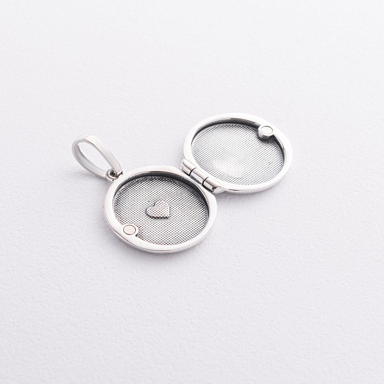 Срібний кулон "Сердечко. I love you" для фотографії (чорніння) 7346 від ювелірного магазину Онікс - 4